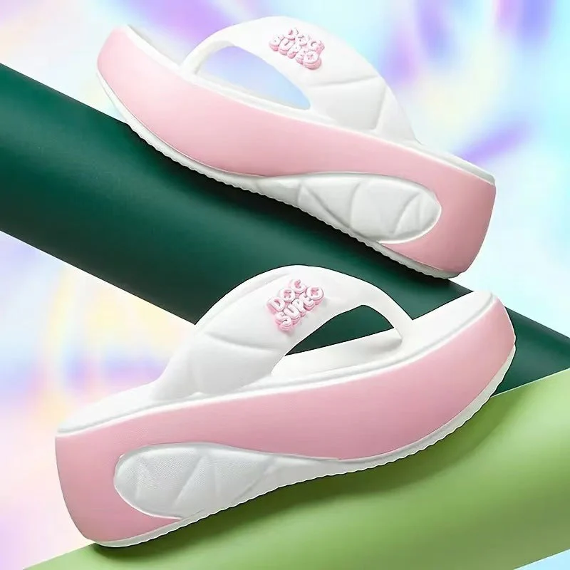Mila – Gedurfde Gekleurde Plateau Teenslippers met Comfortabele Voering - Image 13
