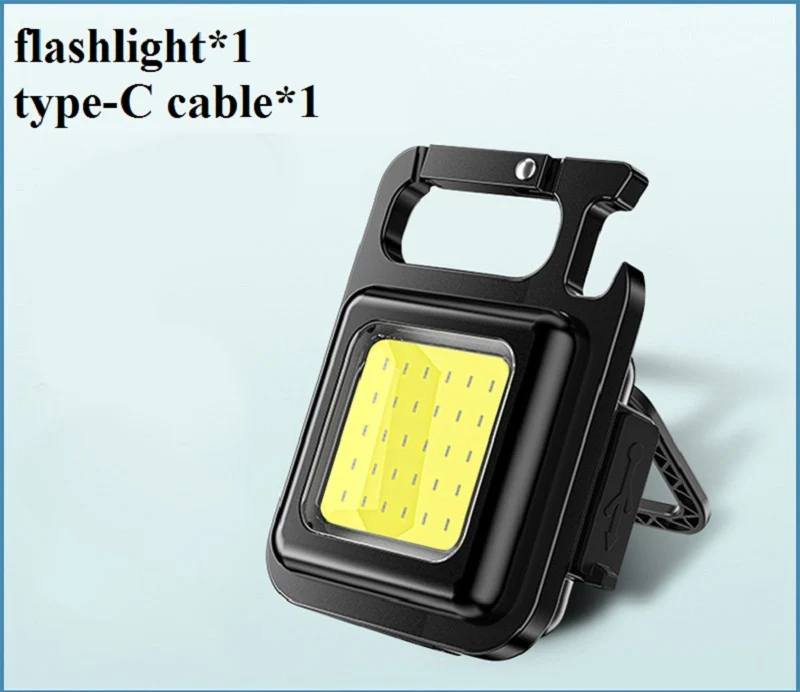 Mini draagbare zaklamp oplaadbare schittering COB sleutelhanger licht - Image 10