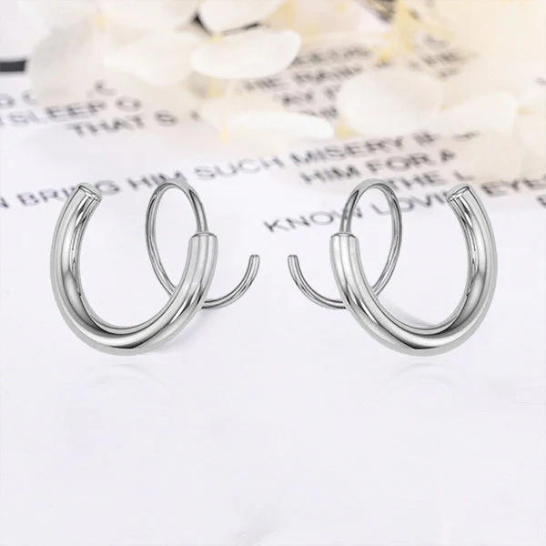 Minimalist Twist Wrap Crawler Climber Cuff Earrings - Image 6