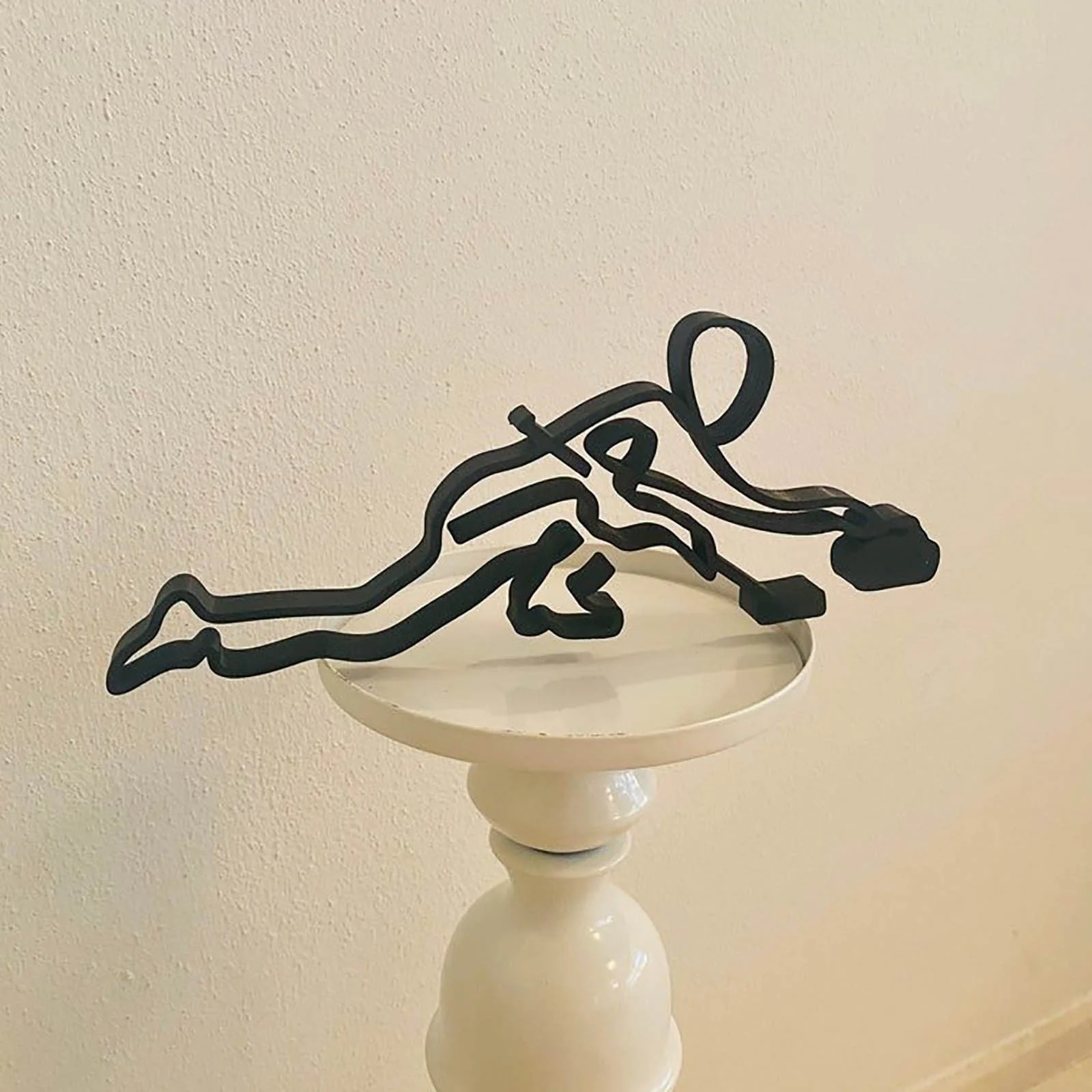 Minimalistisch ornament atleet metalen standbeeld - Image 10