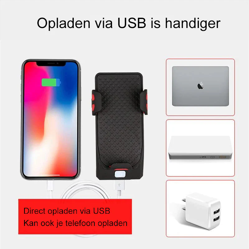 Mobiele Telefoonbeugel Met Fietsverlichting - Image 6
