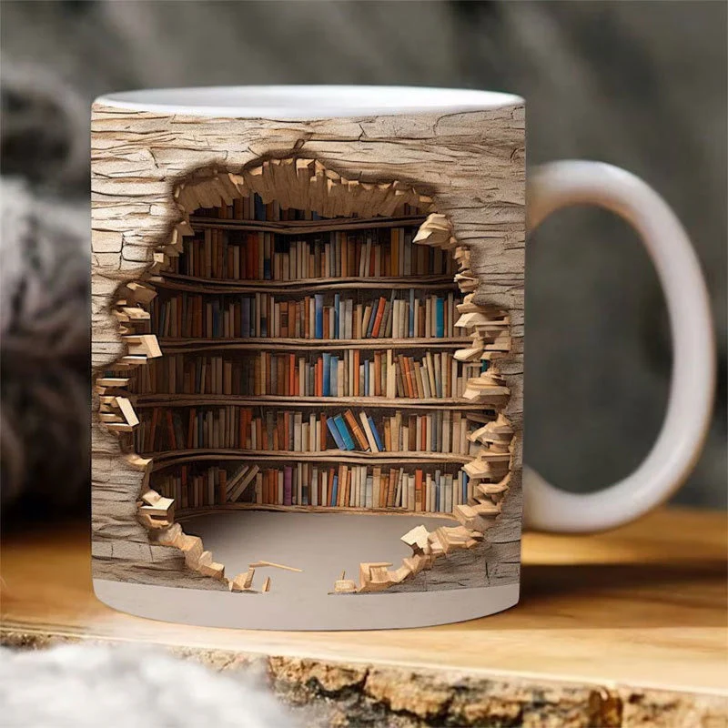 Mocky™ 3D boekenplank mok - Ontdek de wereld van boeken | 1+1 GRATIS - Image 5