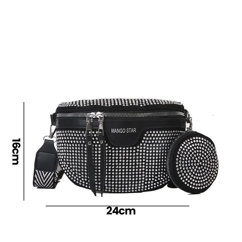 Mode strass PU lederen heuptas - Image 11