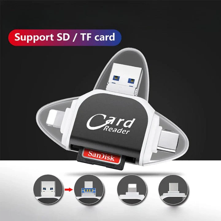Multi-poort 4 in1 universele SD TF-kaartlezer - Image 6