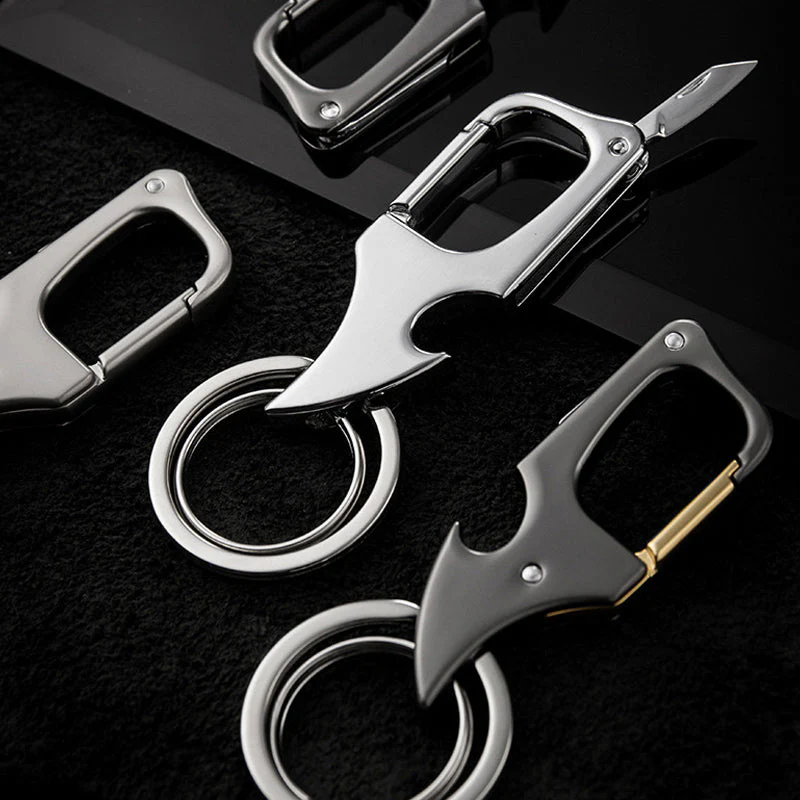 Multifunctionele hangende flesopener metalen dubbele ring sleutelhanger - Image 10