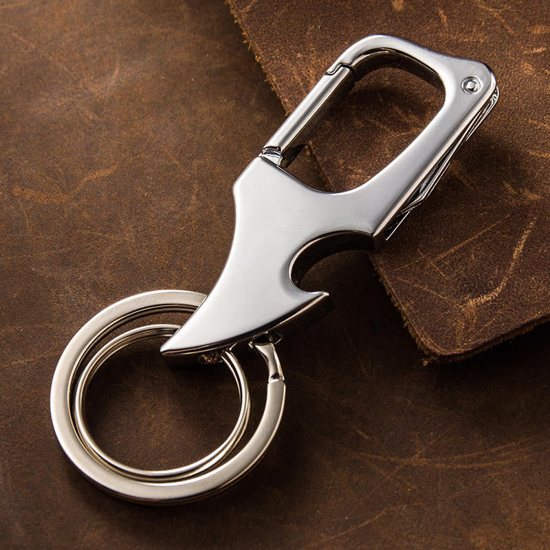 Multifunctionele hangende flesopener metalen dubbele ring sleutelhanger - Image 11