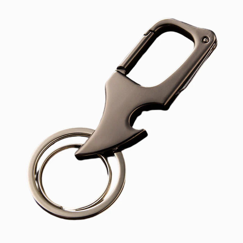Multifunctionele hangende flesopener metalen dubbele ring sleutelhanger - Image 13