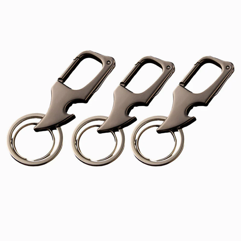 Multifunctionele hangende flesopener metalen dubbele ring sleutelhanger - Image 14
