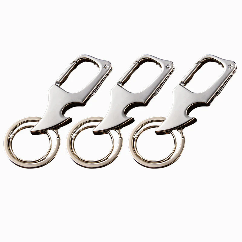 Multifunctionele hangende flesopener metalen dubbele ring sleutelhanger - Image 15