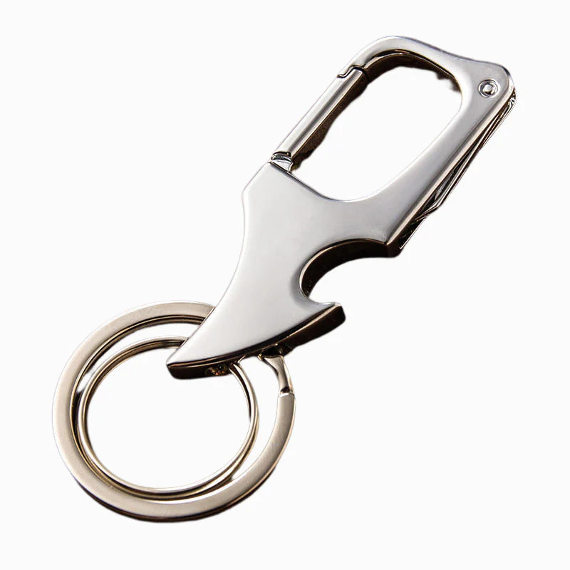 Multifunctionele hangende flesopener metalen dubbele ring sleutelhanger - Image 16