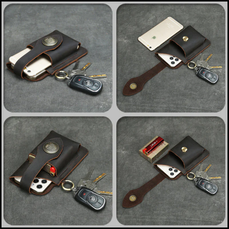 Multifunctionele leren telefoonhoes - Image 7