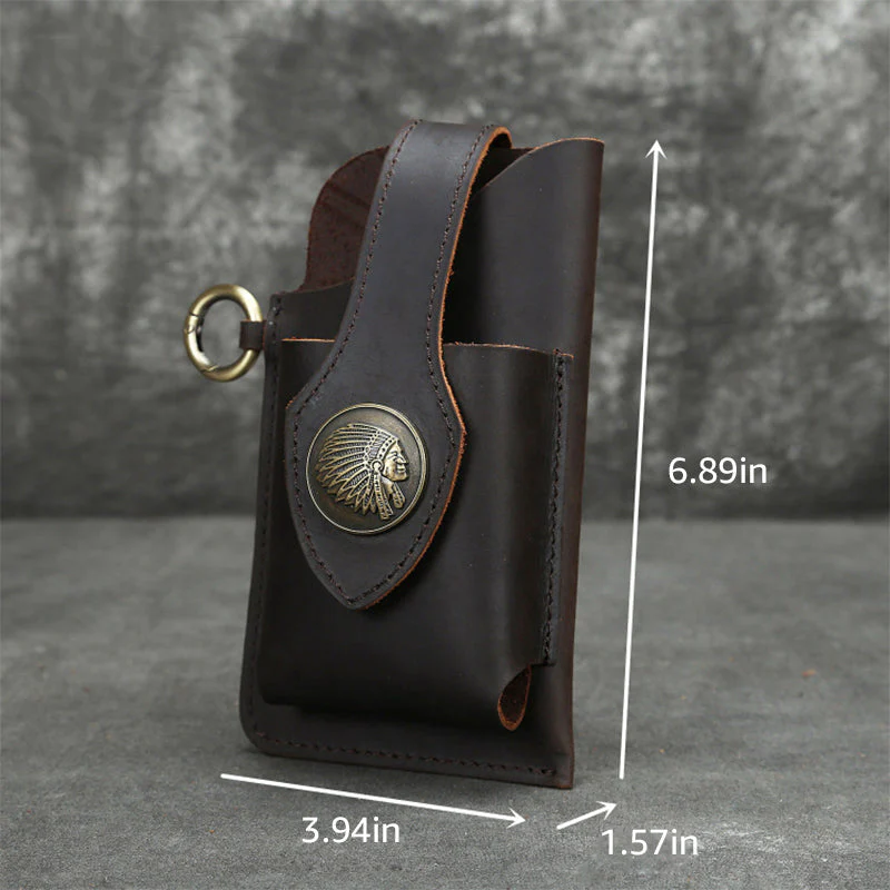 Multifunctionele leren telefoonhoes - Image 9