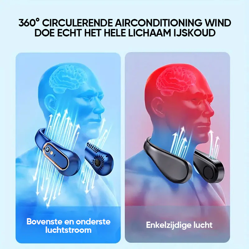 Nekventilator Oplaadbare USB-koelventilator 5 snelheden instelbaar - Image 14
