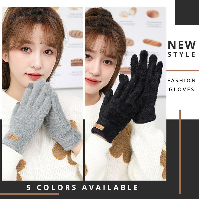 Neva – Dames Winter Touchscreen Handschoenen met Nepbontvoering