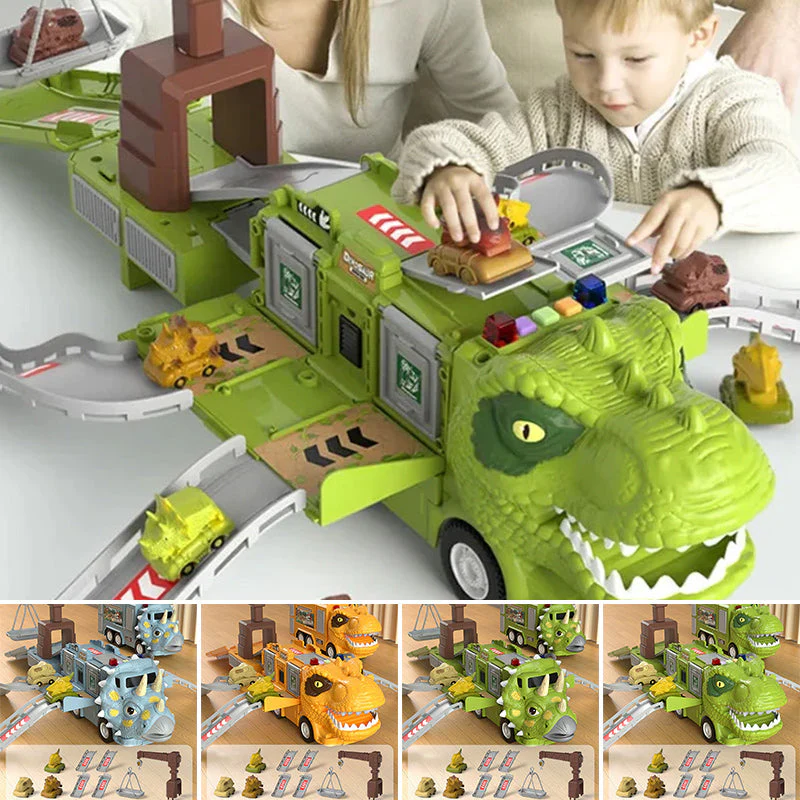 Nieuwe dinosaurus-transformerende technische vrachtwagenbaanspeelgoedset - Image 13