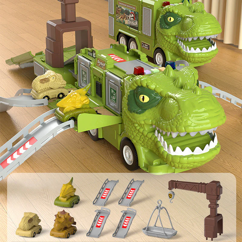 Nieuwe dinosaurus-transformerende technische vrachtwagenbaanspeelgoedset - Image 18