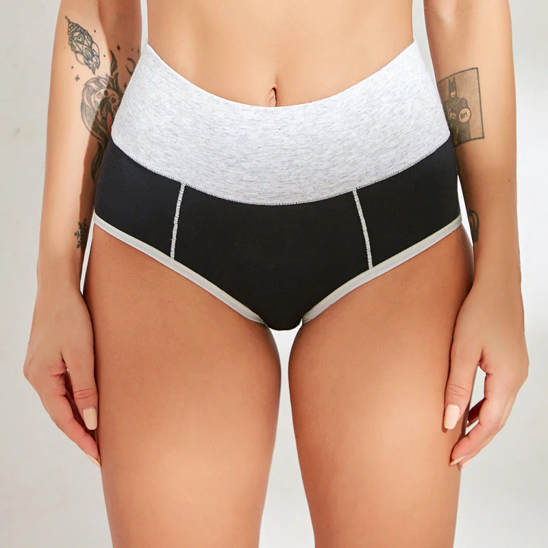Nieuwe grote maten katoenen slip met hoge taille