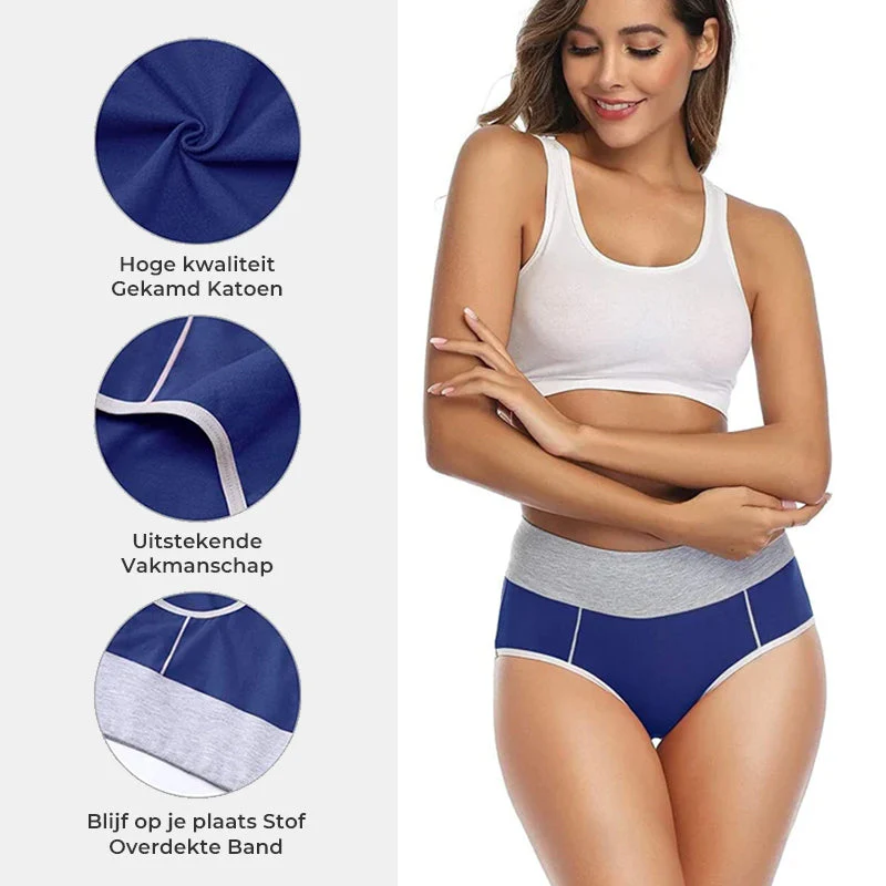 Nieuwe grote maten katoenen slip met hoge taille - Image 18