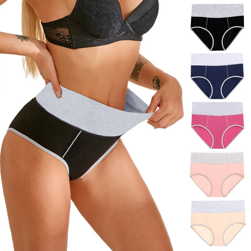 Nieuwe grote maten katoenen slip met hoge taille - Image 2