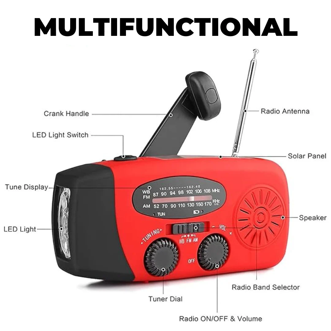 Noodradio Kopen - Beste Noodradio Met Zonnepaneel, Handcrank & Powerbank - Image 3