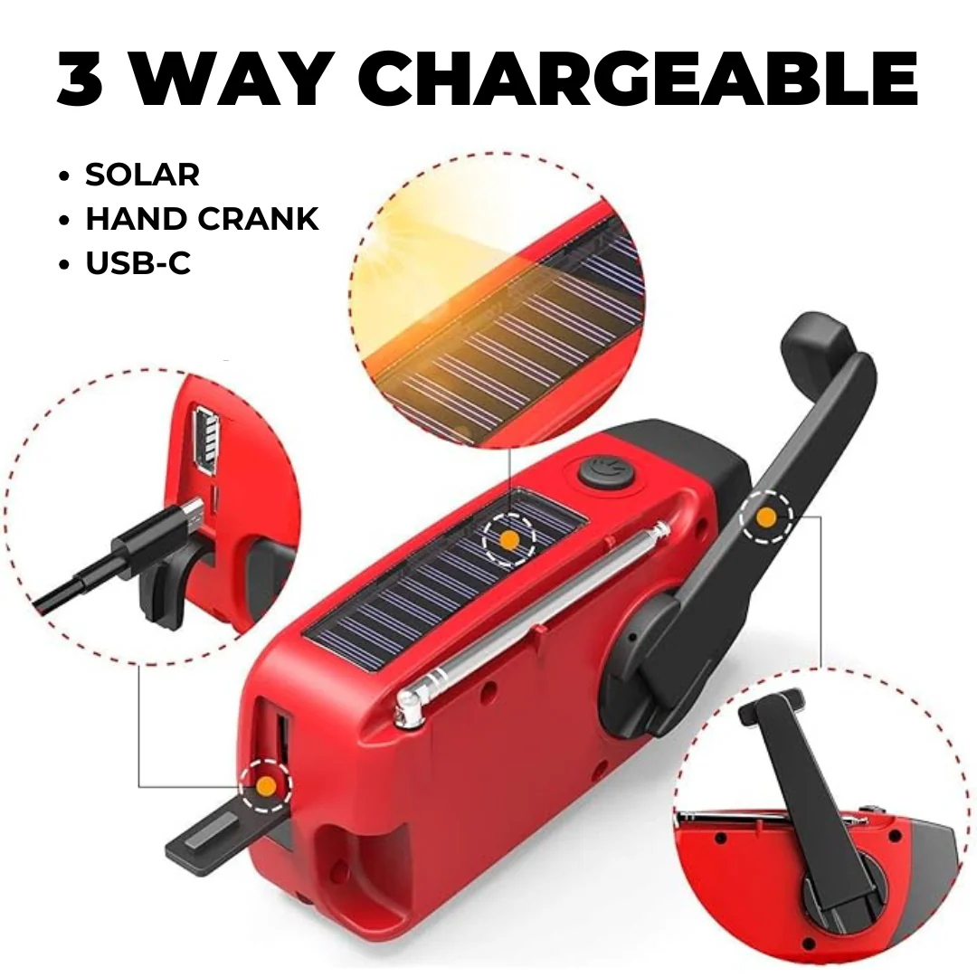 Noodradio Kopen - Beste Noodradio Met Zonnepaneel, Handcrank & Powerbank - Image 4