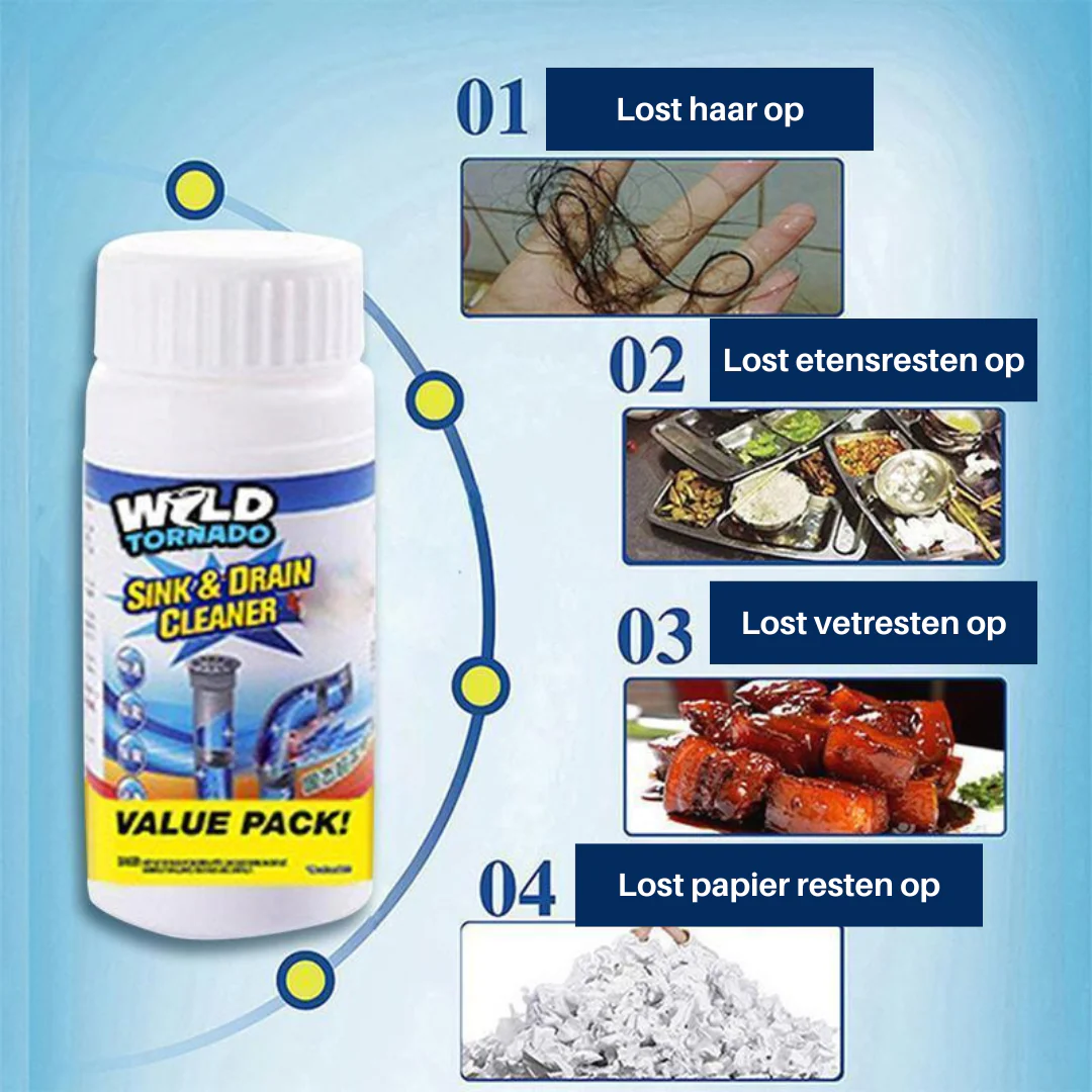 DrainClear™ – De Slimme Afvoeroplosser voor Direct Resultaat Zonder Chemie | 1+1 GRATIS - Image 6