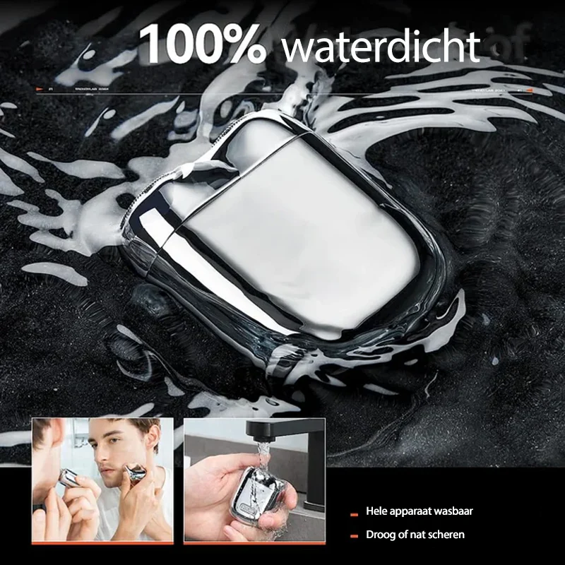 Oplaadbaar waterdicht compact elektrisch scheerapparaat voor thuis, auto, reizen - Image 7