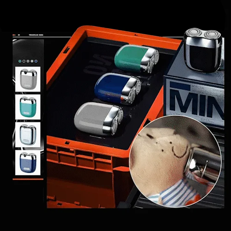 Oplaadbaar waterdicht compact elektrisch scheerapparaat voor thuis, auto, reizen - Image 9
