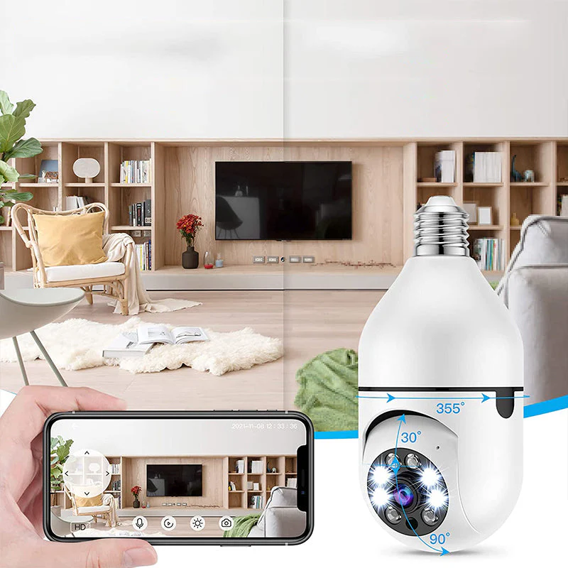 Opsporende draadloze 360° panoramische automatisch lichtcamera