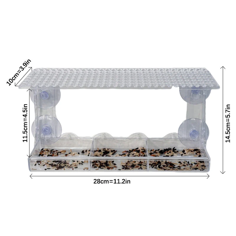 Outdoor Clear View Window Zuignap Vogelvoeder - Image 12