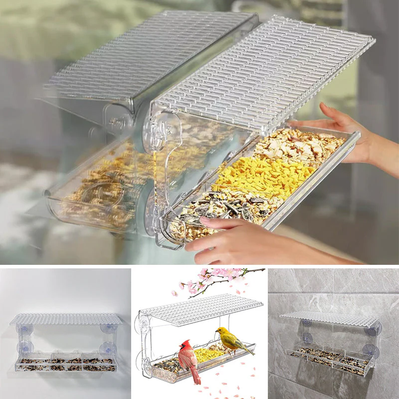Outdoor Clear View Window Zuignap Vogelvoeder - Image 4