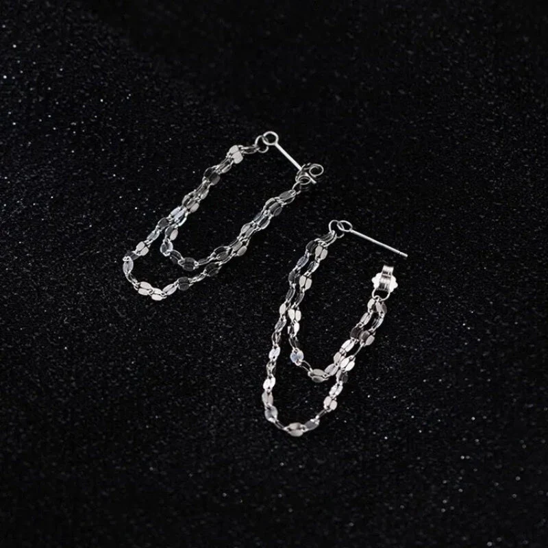 Pailletten ketting kwastje oorbellen - Image 9