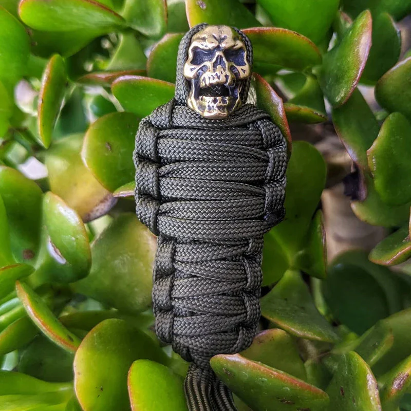 Paracord Sleutelhanger Mummie Messing Schedel - Image 5