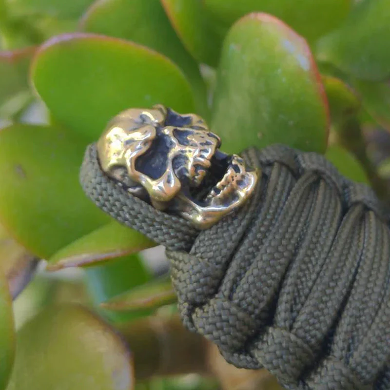 Paracord Sleutelhanger Mummie Messing Schedel - Image 6