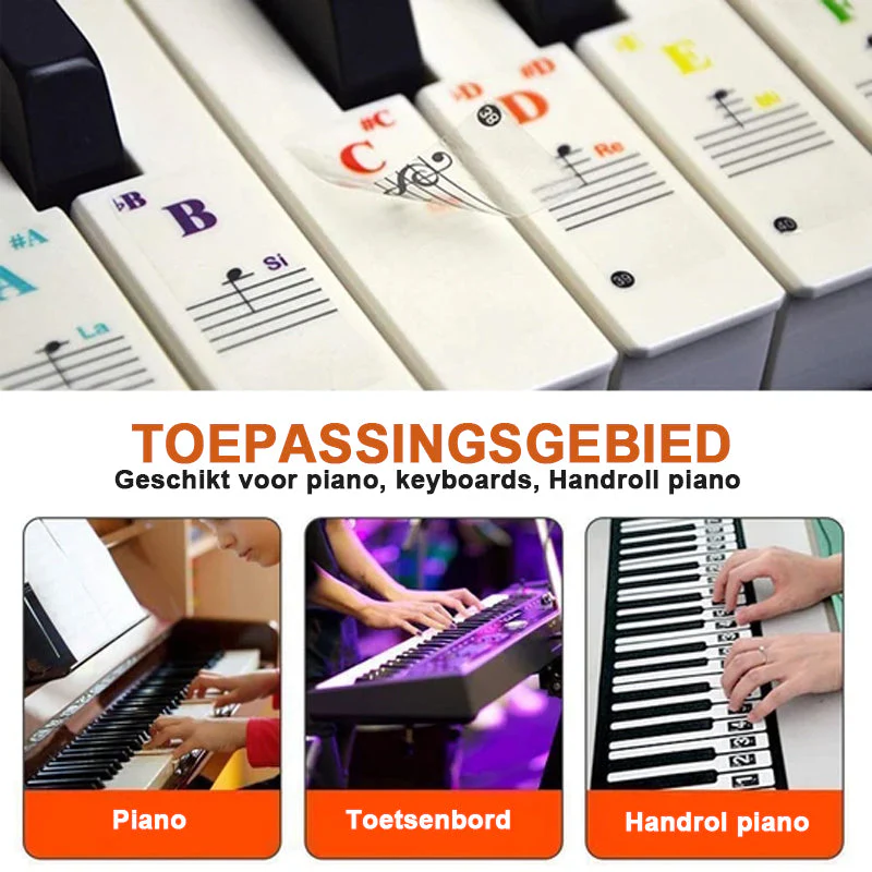 Piano belangerijke Noten Stickers - Image 5