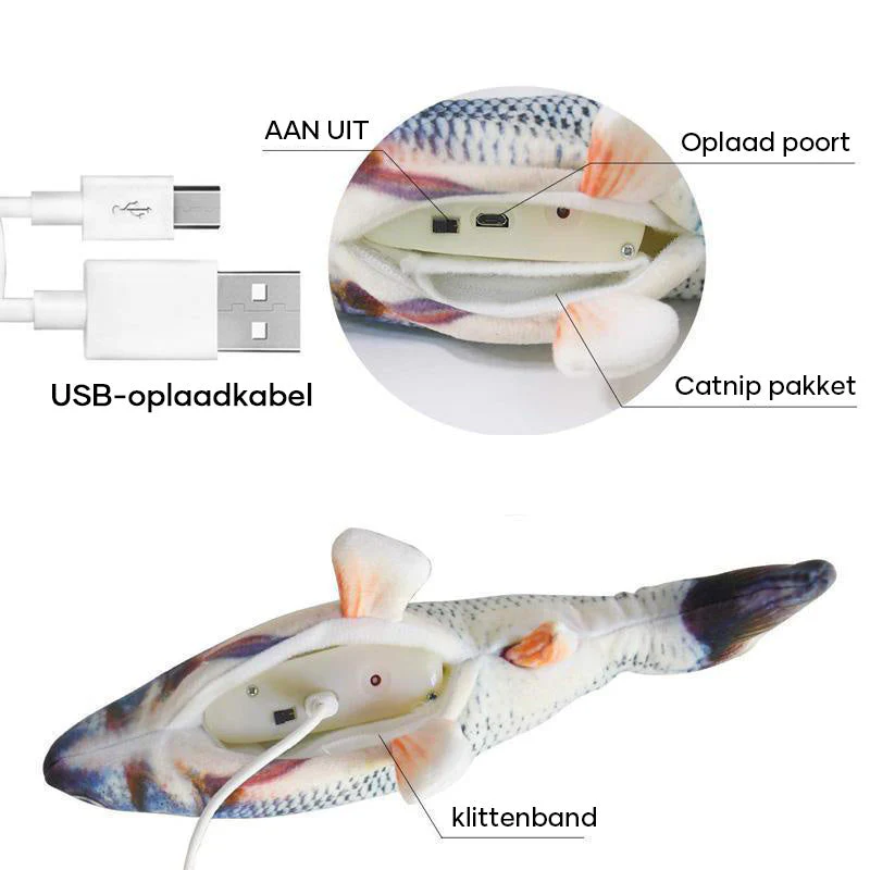 Pluche Simulatie USB Opladen Huisdier Vis Speelgoed - Image 14