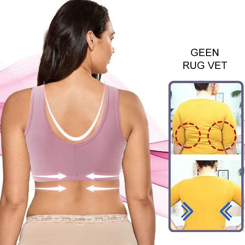 Plus size voorsluiting elastische push-up comfort bh - Image 5