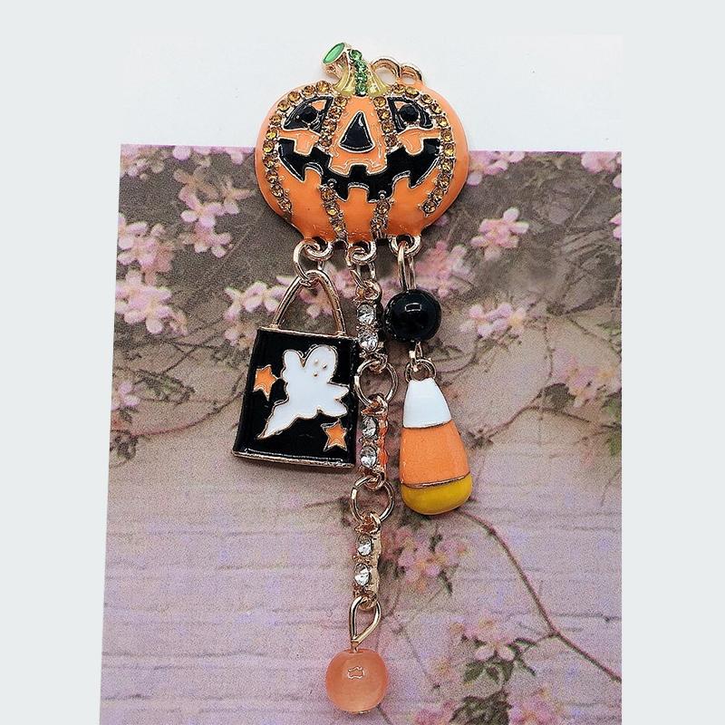 Pumpkin Ghost Creative Halloween-oorbellen met kwastjes - Image 7