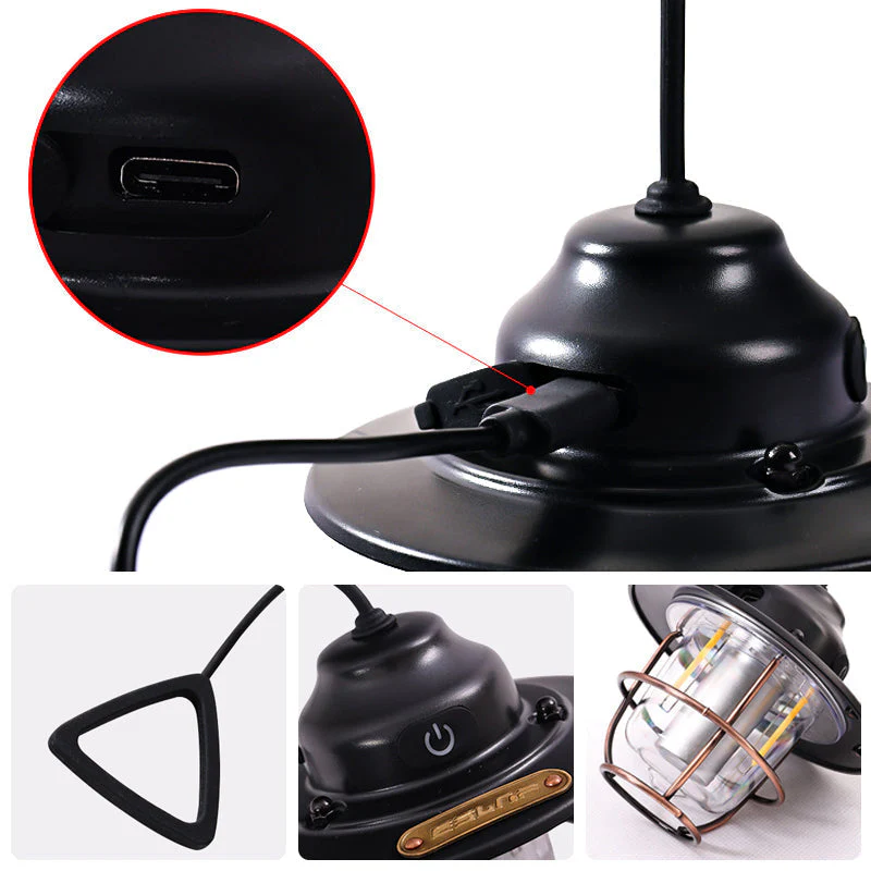 Retro waterdichte LED-kampeerlamp - Image 5