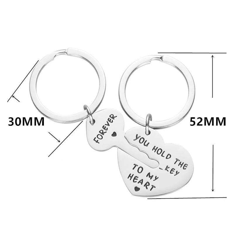 Roestvrij koppels sleutelhangers Set - Image 5