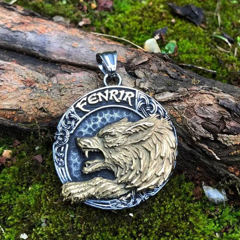 Roestvrijstalen Viking Wolf Fenrir-ketting - Image 5
