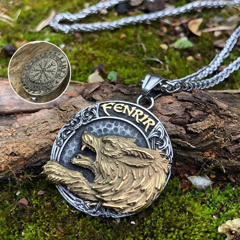 Roestvrijstalen Viking Wolf Fenrir-ketting - Image 7