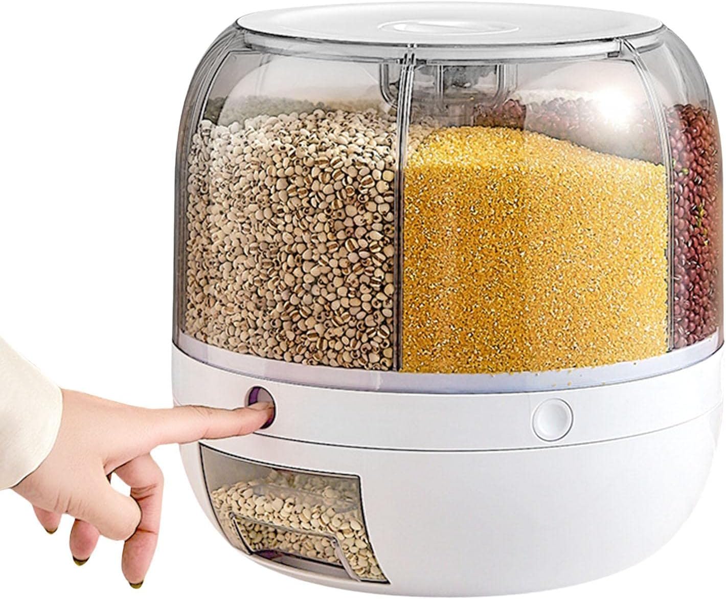 Ronde Rijstdispenser - 6 kg Vochtbestendig en Ruimtebesparend Ontwerp - Image 3