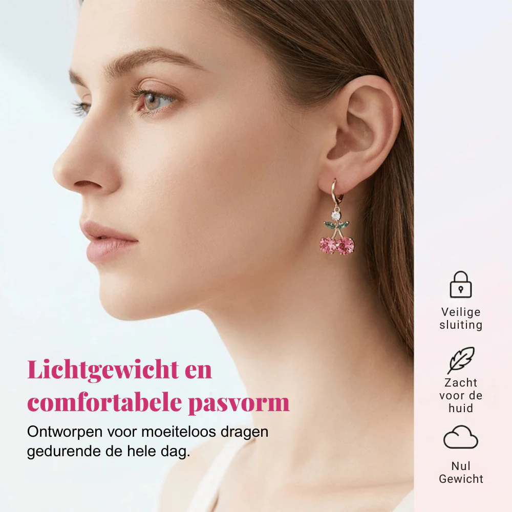 Rosalie — Kristal Cherry Oorbellen | 50% KORTING - Image 4
