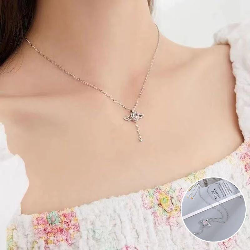 Roze engel vleugels ketting - Image 2
