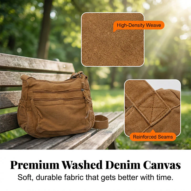 Sally – Lichtgewicht, casual canvas schoudertas voor dames - Image 2