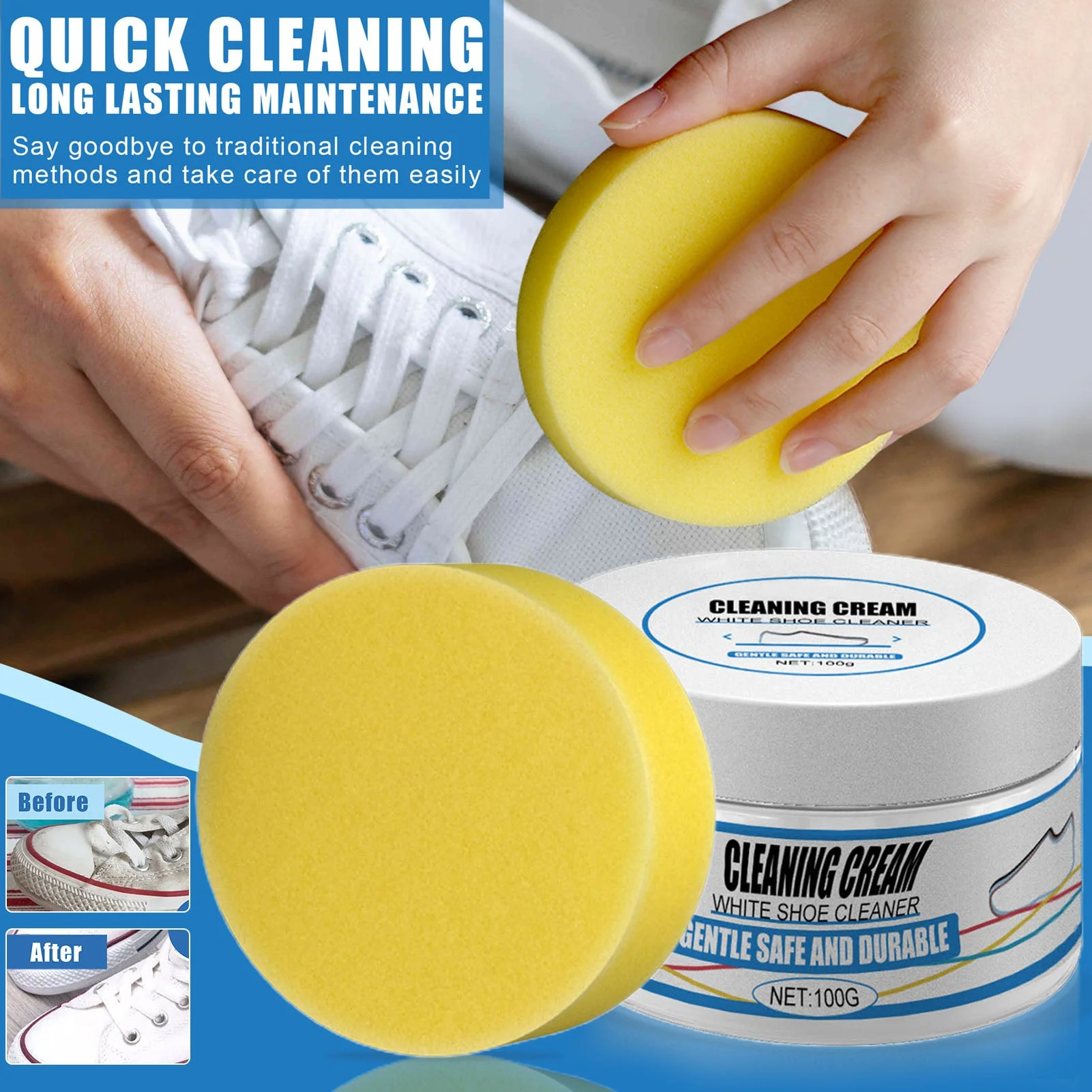 ShinyShoes™ - Snelste schoenbleekcrème - Met GRATIS spons - Image 8