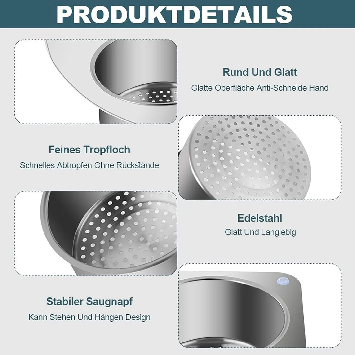 SinkMate™ – RVS afdruiprek met haak voor uw gootsteen - Image 5