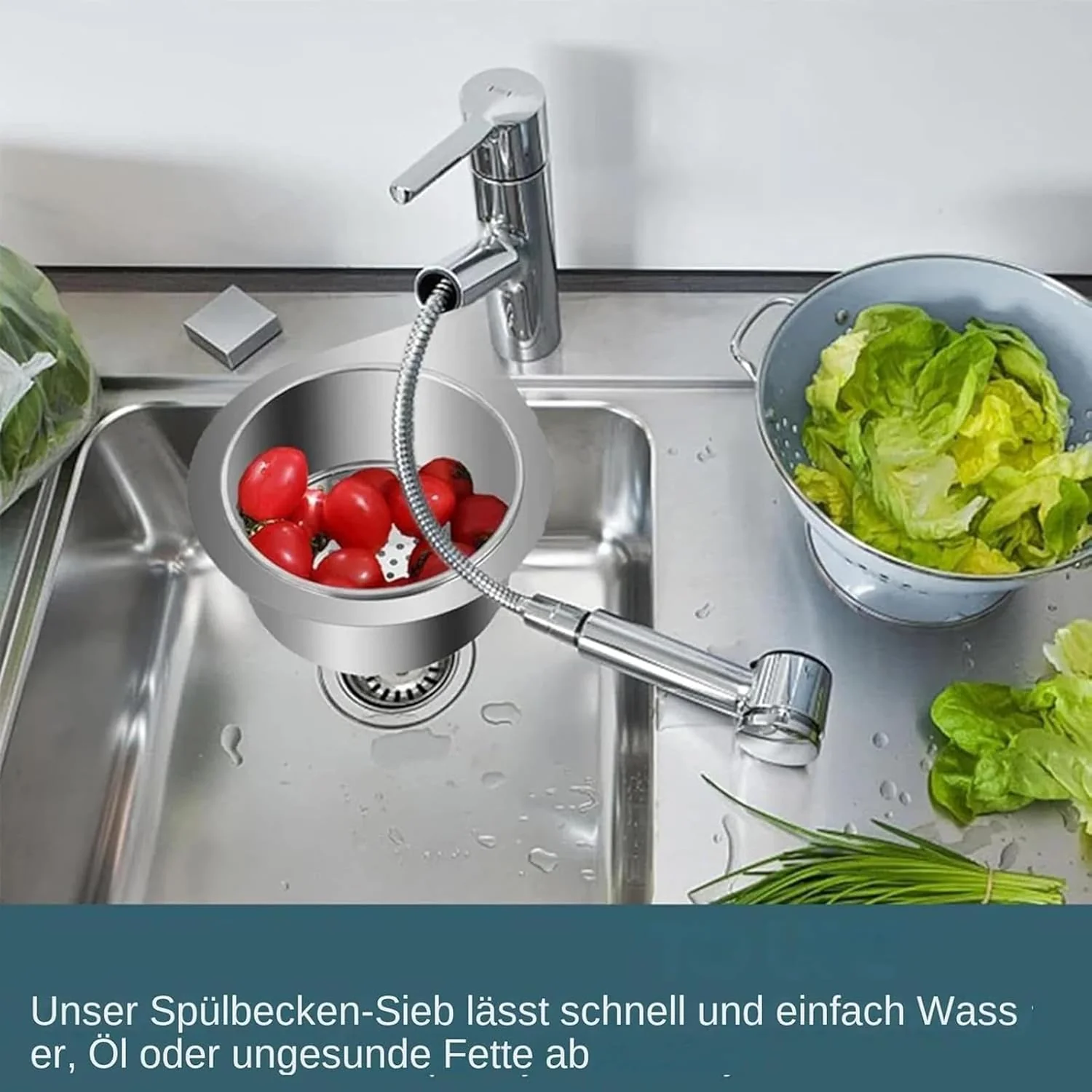 SinkMate™ – RVS afdruiprek met haak voor uw gootsteen - Image 8