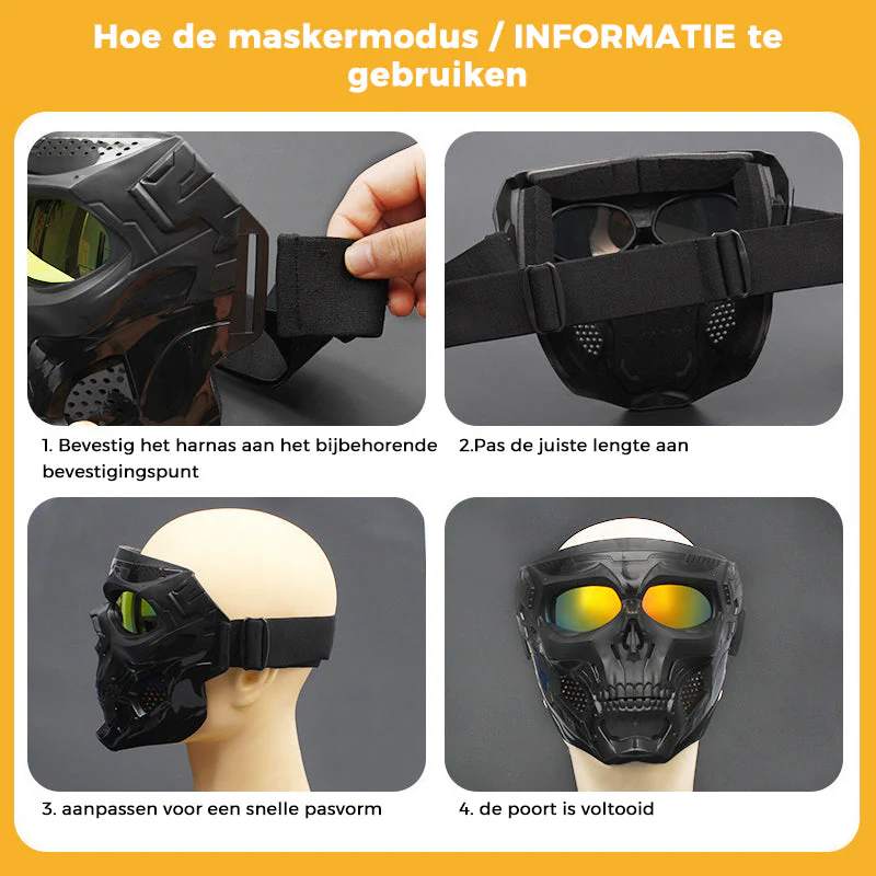 Skull Goggle rijmasker - Image 16